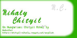 mihaly chityil business card